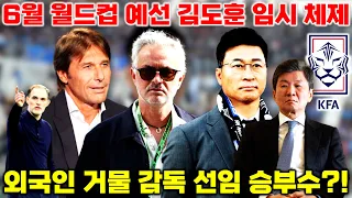 '외국인 거물 감독 가능성?!' 김도훈 6월 월드컵 예선 임시 체제 발표 (유력 후보군 분석)