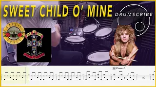 Sweet Child O' Mine - Guns N' Roses | Drum Sheet Music Play-Along | DRUMSCRIBE