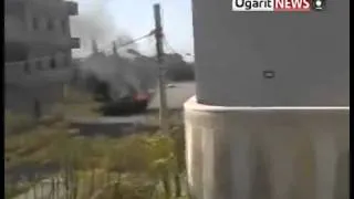 Bashar BMP destroy by the Free Syrian Army in Homs