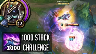 Nasus but I can't attack anyone until I have 1000 stacks