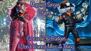 Masked Singer Duets | Crocodile & Badger | I Don’t Wanna Miss A Thing by Aerosmith