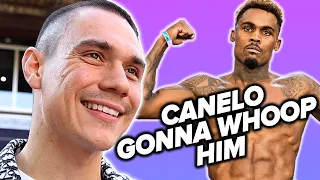 Tim Tszyu says Jermell Charlo gets a** whooped by Canelo; Says Spence off vs Crawford in masterclass