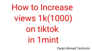 How to increase tiktok views  !! Tiktok videos par views kaise badaya#shortvideo