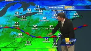 Warm front to move north ahead of Halloween