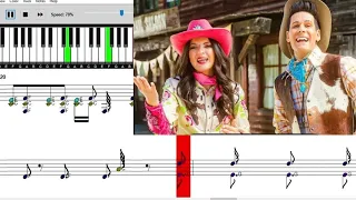 La canzone del Cowboy - Me Contro Te - piano tutorial con spartito