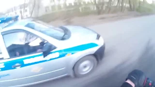 RUSSIA POLICE CHASE MOTORCYCLE WITH HAPPY END