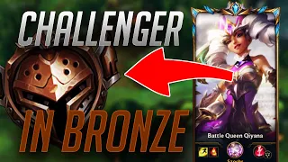 What happens when a TOP 50 CHALLENGER visits BRONZE | Challenger Qiyana vs Bronze Elo