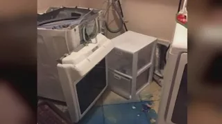 Washing machine exploded