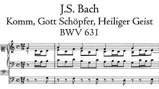 Bach - Komm, Gott Schöpfer, Heiliger Geist, BWV 631 (Orgelbüchlein) - Hauptwerk