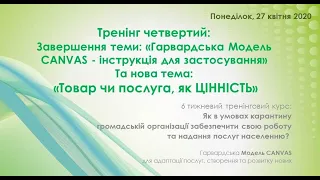 4-ий тренінг: Товар чи послуга, як ЦІННІСТЬ