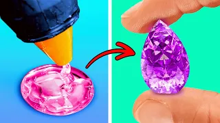 Beautiful DIY Jewelry Out Of Polymer Clay, Epoxy Resin And Glue Gun || Cute DIY Accessories
