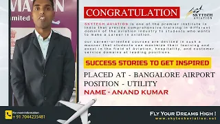 Congratulations Anand Kumar For Your Bright Future - Skytech Aviation @SKYTECHAVIATION