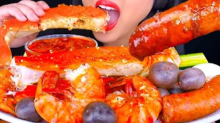 ASMR King Crab Seafood Boil *NO TALKING* | Eating Sounds | Mukbang | ASMR Phan