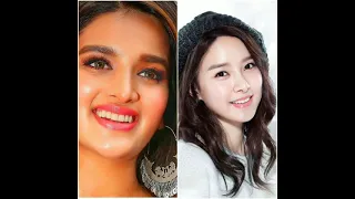 Indian actress V/S Korean actress | Who is more beautiful and cute 😍🧐🧐🧐 #Shorts