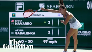 Navarro secures stunning point over Sabalenka in incredible volley