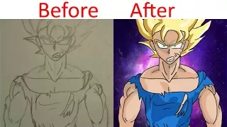 Timelapse Drawing Goku