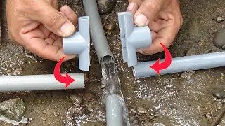 Muy pocos fontaneros conocen esta técnica de como unir cuatro tubos de agua de PVC