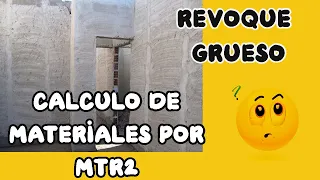 CALCULO DE MATERIAL PARA REVOQUE POR M2 //RAPIDO Y FACIL