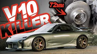 Mazda RX7 GAPS Supercar on the Street! Turbo Rotary "V10 Killer" (WANKEL POWER!)