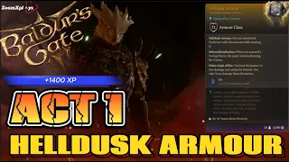 Baldur's Gate 3 - HOW TO GET LEGENDARY ARMOR (HELLDUSK ARMOUR) AS EARLY AS ACT 1 + 1400 XP