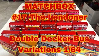 Matchbox Double Decker Bus Variations #17 The Londoner 1/64 Diecast Guagua carritos Vintage Toys