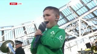 Stevie Mulrooney sings Ireland's Call at the Aviva!