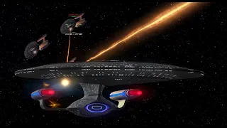 Star Trek Bridge Commander -  3 Ambassador Class Vs 1 Galaxy Class