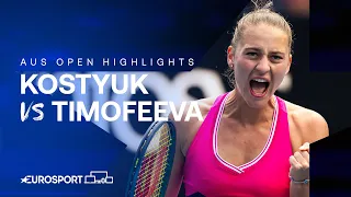 Marta Kostyuk v Maria Timofeeva | Round Four | Australian Open 2024 Highlights 🇦🇺