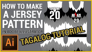 HOW TO MAKE A JERSEY PATTERN IN ADOBE ILLUSTRATOR - TAGALOG TUTORIAL