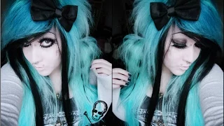 How to make "emo/scene" pigtails with extensions (hair tutorial)