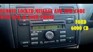 How To Remove Locked message and calculate code Ford radio  V Séries with apk or database free 100%
