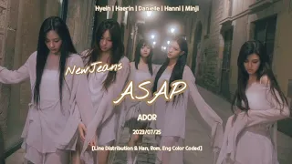 NewJeans (뉴진스) 'ASAP' [Line Distribution & Han/Rom/Eng Color Coded]