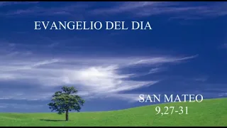 Reflexión del Evangelio de hoy Según San Mateo 9,27-31