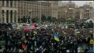 ЕВРОМАЙДАН.КИЕВ.ГІМН УКРАЇНИ.РЕВОЛЮЦІЯ.01.12.13.NATIONAL ANTHEM OF UKRAIN  EUROMAIDAN 01.12/13.