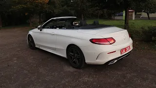 2021 Mercedes Benz C180 AMG-Line Convertible startup, engine and in-depth tour