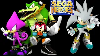 Sega Heroes - TEAM CHAOTIX! Charmy, Silver, Vector, Espio Adventure Event 1100 Stage