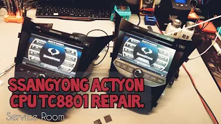 SsangYong Actyon ремонт двух ШГУ/CPU TCC8801 repair.