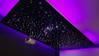 Home Theater build w/ Fiber Optic Star Ceiling