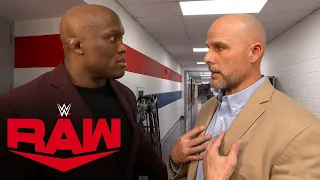 Adam Pearce reprimands Bobby Lashley for putting his hands on a WWE Official: Raw, Dec. 5, 2022