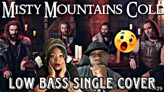 THIS GAVE US CHILLS!!!  FAR OVER THE MISTY MOUNTAINS COLD - LOW BASS SINGER COVER (REACTION)