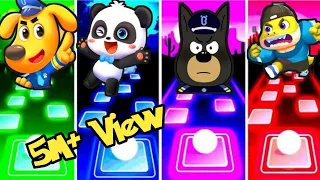 Sheriff Labrador And Babybus Vs Police Officer Vs Bad Guy Broke I Tiles Hop EDM Rush Games