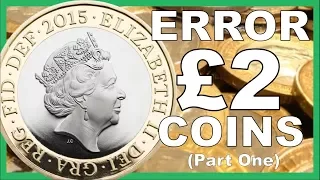 Pt.1 - £2 ERROR COINS TO LOOK FOR IN CIRCULATION WORTH ££££'s || 2018 VIDEO