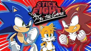SONIC VS SHADOW SHOWDOWN! | Tails Sonic & Shadow Play Stick Fight