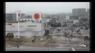 Dramatic Video: Tsunami Hits Japan 2/3(Tagajyo,Miyagi,Japan)