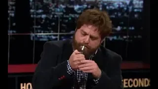 Zach Galifianakis Lights Up a Joint During a Discussion on Drug Legalization