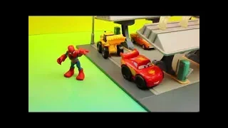 Disney Cars Toys Lightning McQueen, Flo's V8 Cafe Playset Toy Review HobbyKidsTV