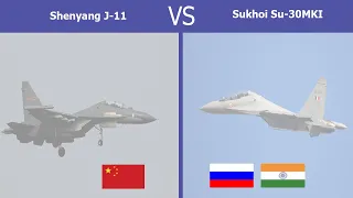 Shenyang J-11 Versus Sukhoi Su-30MKI Comparison