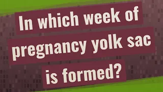 In which week of pregnancy yolk sac is formed?