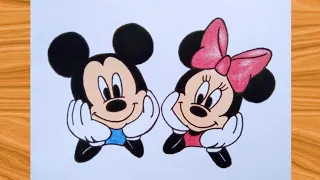 How To Draw A Mickey Mouse And  Minnie Mouse 🥳|Cool Drawing |Mickey Mouse Easy Drawing |Sam Art