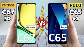 Realme C67 Vs Poco C65 - Full Comparison 🔥 Techvs
